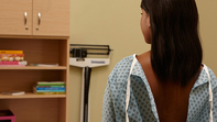 Girl waiting for doctor