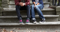 Sitting on stoop