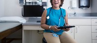 Laughing doctor cropped